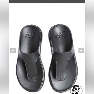 Stuart Weitzman Men's Black Slide Sandals